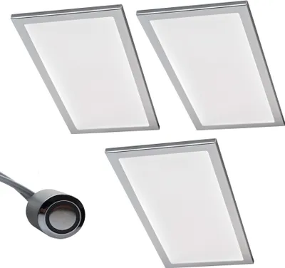 Produktbild von LED Unterbauleuchte Küche 3x6 W, Küchenleuchte Basso mit Dimmer