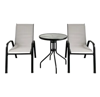Produktbild von Gartentisch und 2 Stühle Taucher grau