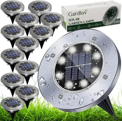 Zdjęcie produktu dla GARDLOV Ogrodowe oświetlenie solarne LED 12 szt