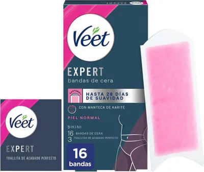 Image de Veet Bikini Bandes d'épilation pour peau normale - 16 unités