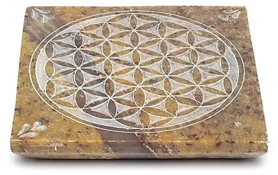 Immagine prodotto di Bruciaincenso Fiore Della Vita In Pietra Ollare --confezione Da 4 Pz - 10x10 Cm