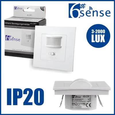 Produktbild von Unterputz Bewegungsmelder Bewegungssensor Melder Wand Weiß 160° Infrarot PIR LED SLIM