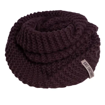 Produktbild von Knit Factory Alex Loop Schal - Aubergine