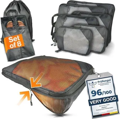 Produktbild von Famanu Kompressionspacktas Set - 8-teilig mit Schuhbeutel und Wäschebeutel
