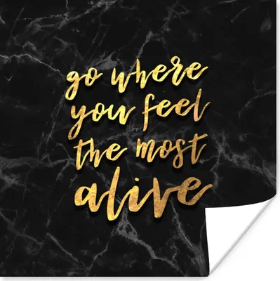 Produktbild von MuchoWow® Poster Zitate - Leben - Marmor 50x50 cm - Wohnzimmerdekoration