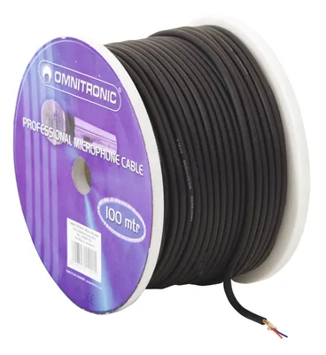 Produktbild von OMNITRONIC Mikrofonkabel 2x0,22 100m sw + Steckerset