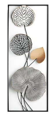 Produktbild von Kobolo Wandbild DAKARI - Metall - gold grau schwarz weiß - Wanddeko Metallbild Wanddeko Wohnzimmer Schlafzimmer Metallbild Wanddekoration Abstrakt