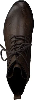 Produktbild von MARCO TOZZI Damen Stiefelette flach schaftumspielende Schnürung 2-25110-29, Größe:36 EU, Farbe:Braun