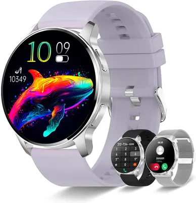 Produktbild von Smartwatch Damen Herren 1.32 Zoll Fitnessuhr, Telefonfunktion 120+ Sportmodi  Herzfrequenz SpO2 Schlafmonitor Menstruationszyklus IP67 wasserdicht