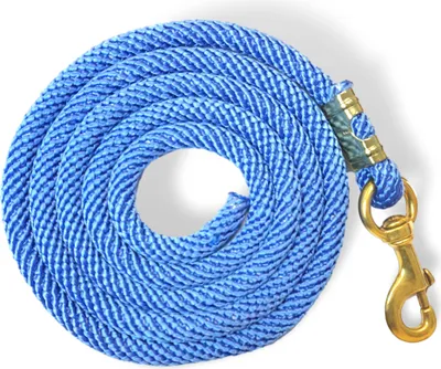 Produktbild von Führstrick für Pferde, Anbindestrick Pferd, Pferde Führstrick mit Karabiner 2,5 m - Farbe hellblau