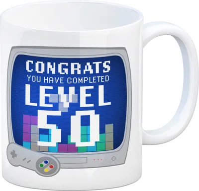Produktbild von Witziger Kaffeebecher für den 50. Geburtstag mit Motiv: Gamer