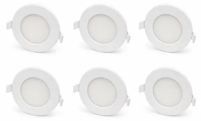 Produktbild von B.K.Licht LED Einbauleuchten 6er Set Weiß 6W 450lm 3000K IP44 115 mm BKL1276