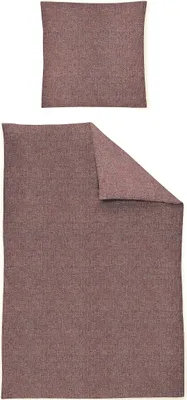 Produktbild von Irisette Flausch-Baumwolle Bettwäsche-Garnitur Loyd Mink 8835 Farbe mauve-70 Größe 135x200 + 80x80 cm