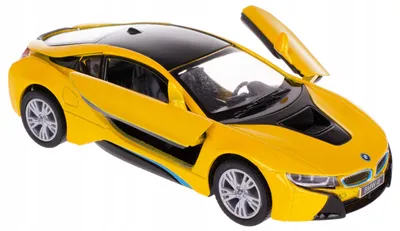 Produktbild von Kinsmart BMW i8 Metallmodell Gelb im Maßstab 1:43