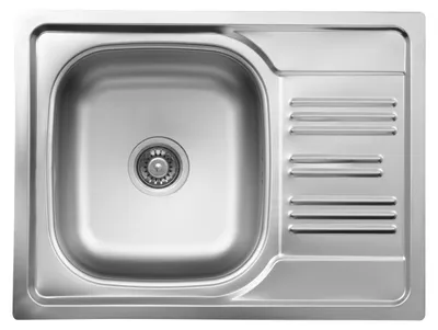 Image de 1-bowl steel sink with drainer