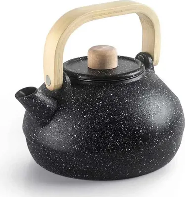 Obrázek produktu pro Ibili-Izum varná konvice, litina/dřevo, 15x8,5 cm, 1,1 l, černá/hnědá