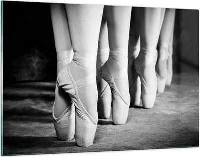 Produktbild von Bilder auf glas - Einteilig - Ballettschuhe Füße Tanz - 120x80cm - Glasbilder - Wandbilder - Bilder - zum Aufhängen bereit - Wanddekoration aus Glas - Glas Bilder - Wandbild auf Glas - GAA120x80-4222
