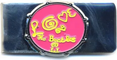 Productafbeelding van The Beatles - Geldportemonnee, liefdesmotief, trommel, RO9288 (one size) (blauw/roze)
