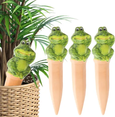 Immagine prodotto di com-four® 3x Irrigazione automatica per piante d'appartamento - Distributore d'acqua per piante - Cono d'argilla per l'irrigazione dei fiori - Idrospiagge