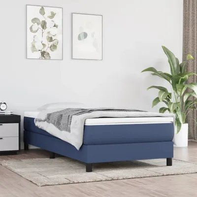 Produktbild von "2026 Promotion" BoxspringBettgestell moderne - Blau 90x200 cm - Stoff - Polsterbett CC5646