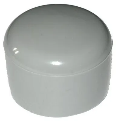 Produktbild von 5 Stück Kappe für Rundrohr D = 40 mm L = 23,50 mm --- GRAU --- PVC