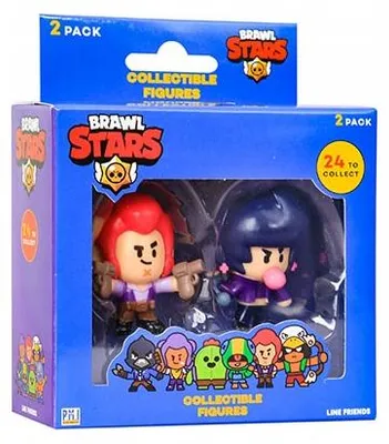 Produktbild von PMI Brawl Stars Sammelfiguren-Set 5cm mit Colt und Bibi