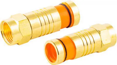 Produktbild von F-Kompressionsstecker für Kabel vergoldet 7,2mm