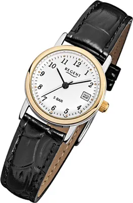Produktbild von Regent Armbanduhr schwarz F-828 Damen Analog-Quarzuhr URF828