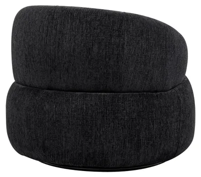 Produktbild von Loungesessel Max drehbar aus Chenille - Schwarz