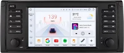 Produktbild von Autoradio mit Bluetooth und CarPlay für BMW 5er E39, X5 E53, M5 (1996–2003) – Kompatibel mit Apple und Android – Stereoanlage – Navigationssystem – 4 GB RAM, 32 GB Speicher