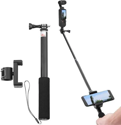 Produktbild von Selbstauslöser Stativ für Action Kameras, kompatibel mit Hero, DJI, Clip für Smartphone