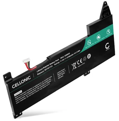 Image de subtel 1x Batterie pour Ordinateur portable Compatible avec ASUS X570UD, FX570ZD, X570ZD, B31N1723 - (4150mAh, 11.4V)