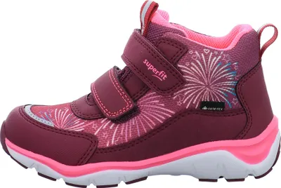 A side view of a child's boot.