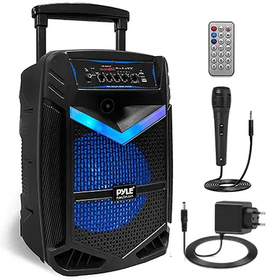 Produktbild von Pyle PA Bluetooth Lautsprecher, Karaoke Maschine und Karaoke Mikrofon, Musikbox