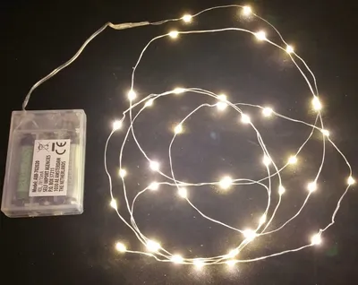 Produktbild von 40 leds feste Batterie Girlande Kupferdraht Kabel Licht white warm 2,05m