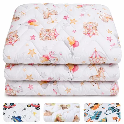 Produktbild von Textom Kinderdecke 135x200 cm Ganzjahresdecke antiallergisch Mikrofaser Motiv Karussell