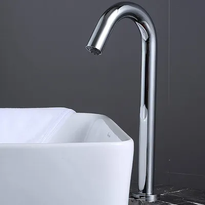 Zdjęcie produktu dla Automatyczna bateria umywalkowa z czujnikiem podczerwieni mosiężna chromowana bateria umywalkowa do zlewu kuchennego, umywalki, baterii umywalkowej z czujnikiem