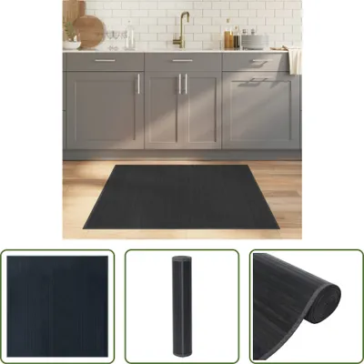 Obrázek produktu pro The Living Store Koberec Square Grey 100x100 cm Bamboo