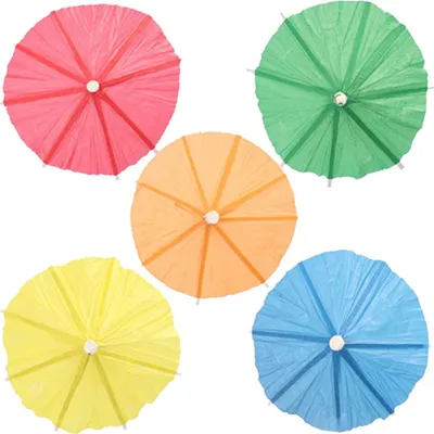 Immagine prodotto di 144 pickers decorativi 10 cm colori assortiti "Ombrello gelato tinta unita"