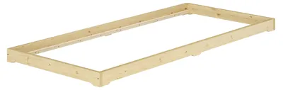Produktbild von Studentenbett Bodenbett Futon extra niedriges Bett für Mansardenzimmer 90x200 Fichte Tanne geölt V-60.47-09Rollrost inkl.