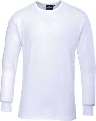 Image de Portwest B123 Langarm Thermo-T-Shirt Blanc Gr. S