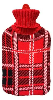 Immagine prodotto di Borsa dell'acqua calda classica scozzese rossa da 2 litri