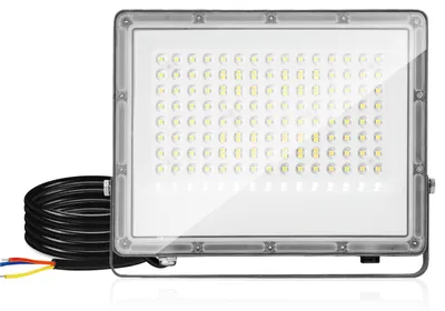 Obrázek produktu pro Vigevee LED reflektor pro venkovní použití, 100W, IP65, LED světlomet z hliníku, vhodný pro venkovní použití a průmysl, studená bílá barva (6000K), sada 1 kus