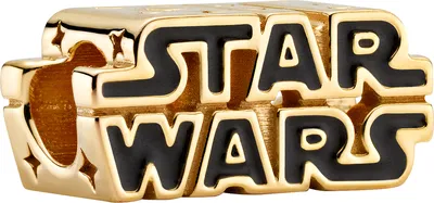 Produktbild von Pandora x Disney Star Wars Charm 769247C01 Star Wars Shining 3D Logo Shine Schwarze Emaille