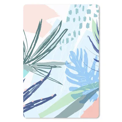 Produktbild von MuchoWow® Mauspad Mousepad Sommer - Hellblau - Pflanze 18x27 cm - Mousepads - Maus Mat - Pad - Mausunterlage