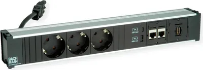 Produktbild von BACHMANN CONI 3xCEE7/3 2xCAT6a 1xHMDI, 1xUSB Charger A/C 22W
