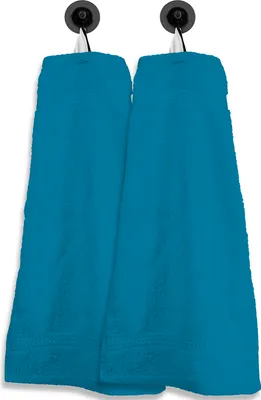 Produktbild von 2 Gästetücher Gästehandtücher petrol 30x50 cm Set Baumwolle Handtücher Frottee
