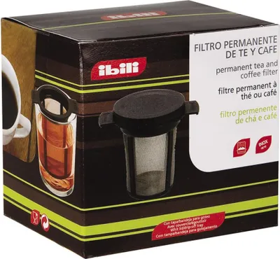 Imagen del producto de Ibili - Filtro para café/té, plástico/acero inoxidable 18/10, 6x8,5 cm, color