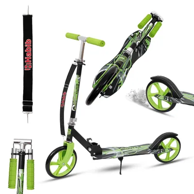 Produktbild von Habib Kickroller mit 205mm XXL Rädern | Klappbar: Grün