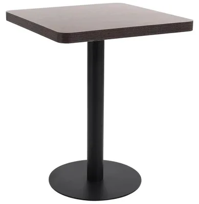 Produktbild von Bistrotisch Bartisch Stehtisch 60x60 cm Dunkelbraun MDF Stahl